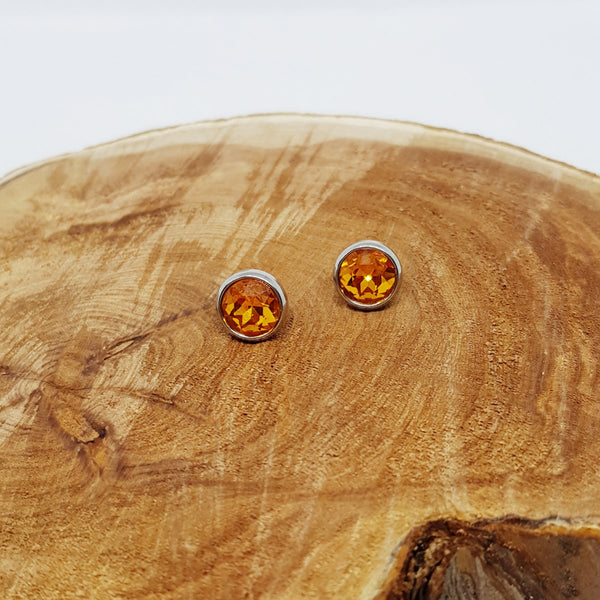 Birthstone Stud Earrings (Assorted Colours available) - MCA Design by Maria