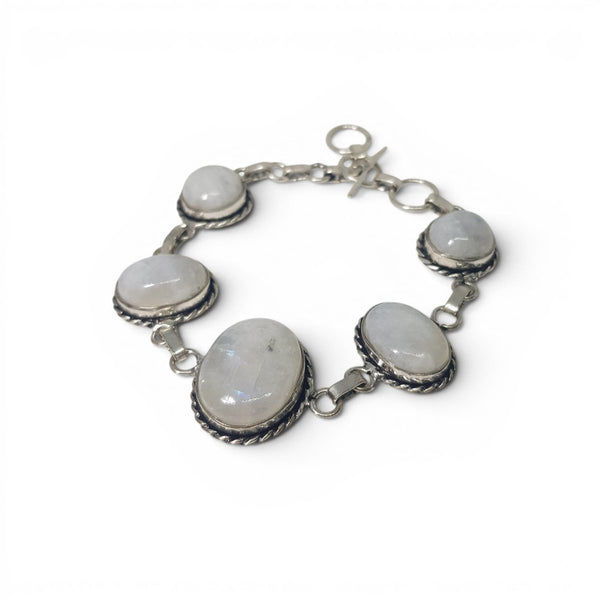 925 Sterling Silver Moonstone Bracelet - MCA Design by Maria