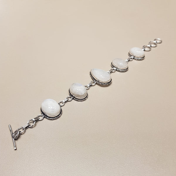 925 Sterling Silver Moonstone Bracelet - MCA Design by Maria