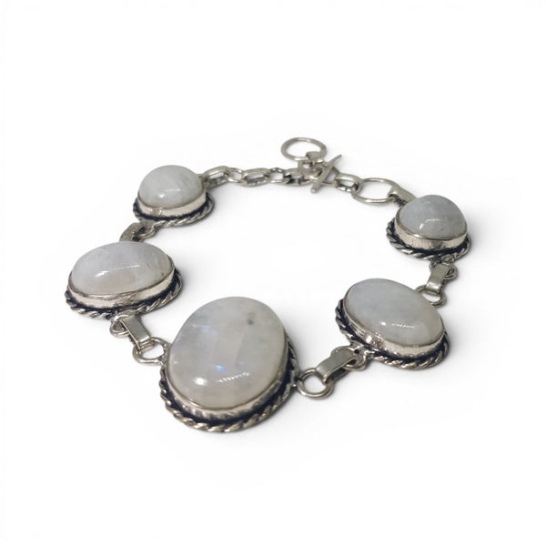 925 Sterling Silver Moonstone Bracelet - MCA Design by Maria