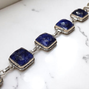 925 Sterling Silver Sapphire Bracelet - MCA Design by Maria