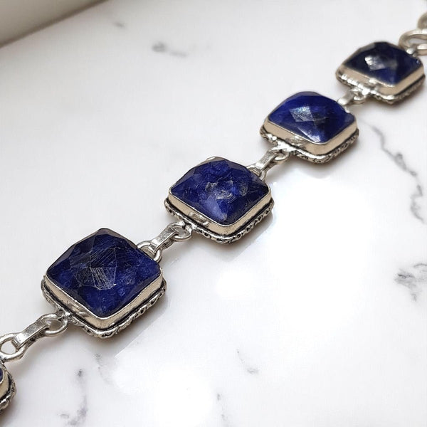 925 Sterling Silver Sapphire Bracelet - MCA Design by Maria