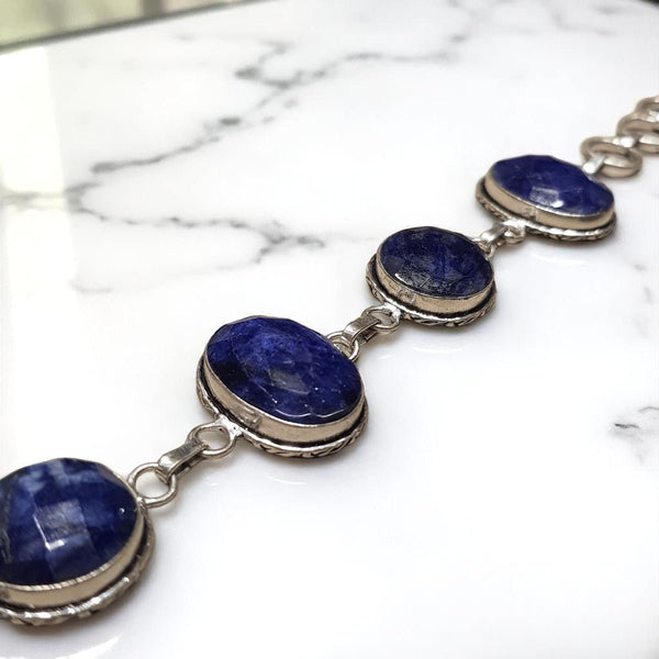 925 Sterling Silver Sapphire Bracelet - MCA Design by Maria