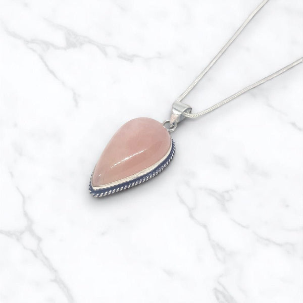 Assorted Rose Quartz Pendants - MCA Design by Maria