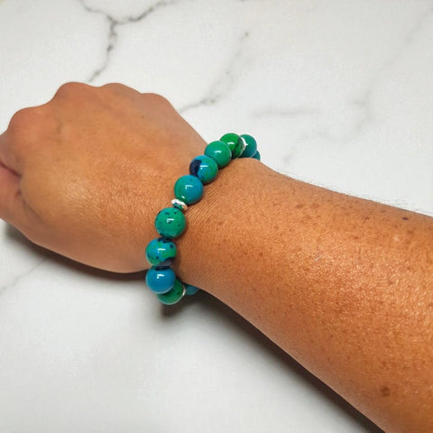 Azurite Chrysocolla Bracelet - MCA Design by Maria