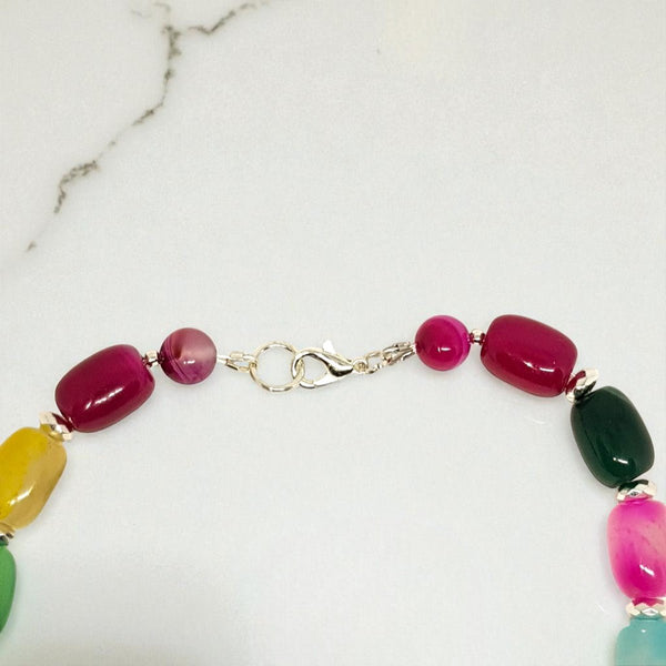 Beautiful Multi - coloured Agate Necklace - MCA Design by Maria