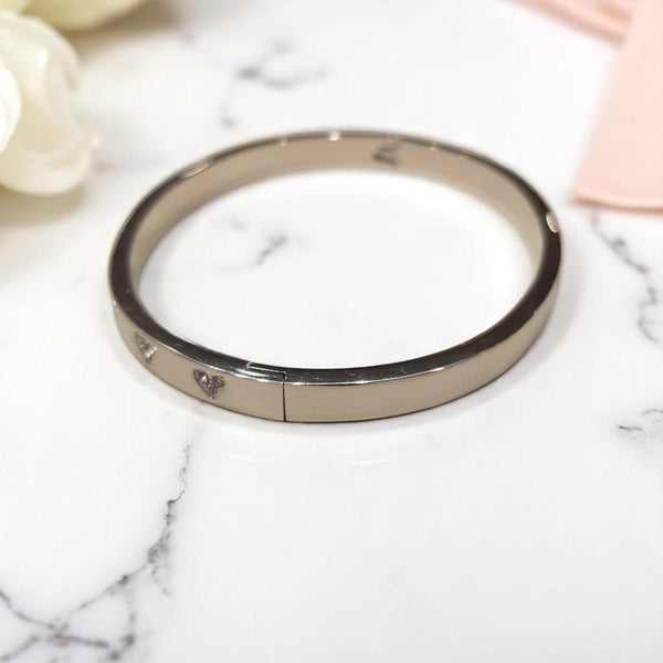 Elegant Silver bangle with Zirconias - MCA Design by Maria