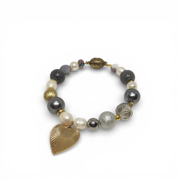 Glass Pearl and Freshwater Pearl Bracelet - MCA Design by Maria