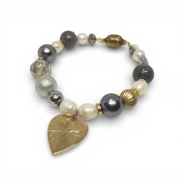 Glass Pearl and Freshwater Pearl Bracelet - MCA Design by Maria