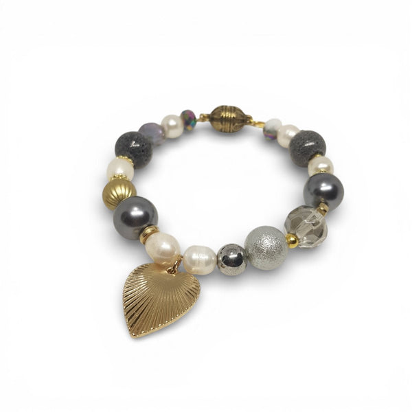 Glass Pearl and Freshwater Pearl Bracelet - MCA Design by Maria