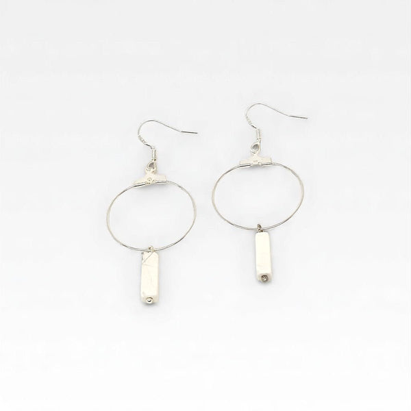 Howlite Hoop Earrings - MCA Design by Maria