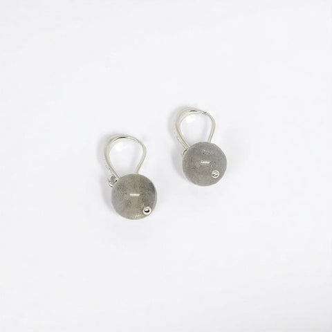 Labradorite Earrings (Silver - Plated) - MCA Design by Maria