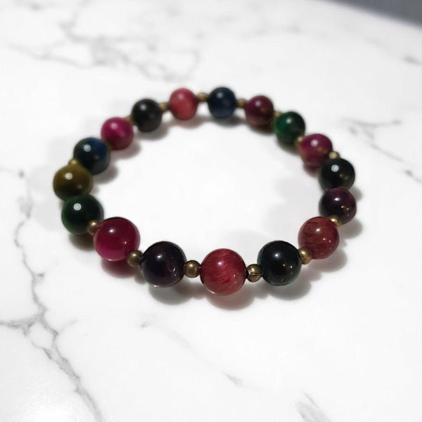Multicoloured Tiger Eye Bracelet - MCA Design by Maria