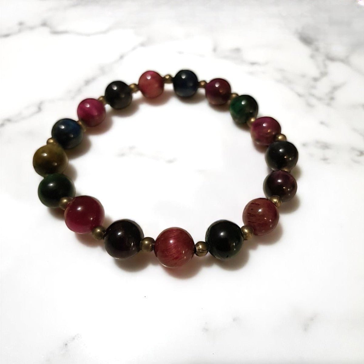 Multicoloured Tiger Eye Bracelet - MCA Design by Maria