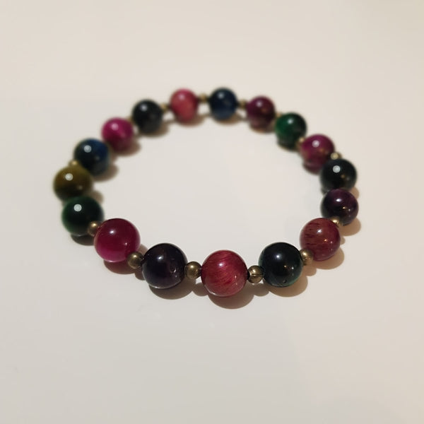 Multicoloured Tiger Eye Bracelet - MCA Design by Maria