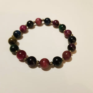 Multicoloured Tiger Eye Bracelet - MCA Design by Maria
