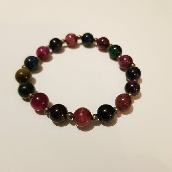 Multicoloured Tiger Eye Bracelet - MCA Design by Maria