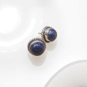 Silver Lapis Lazuli Earrings - MCA Design by Maria