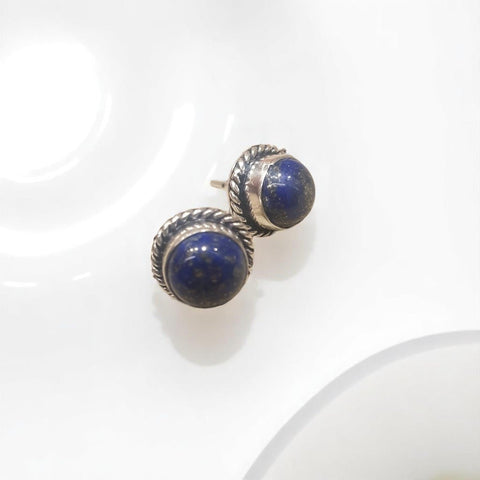 Silver Lapis Lazuli Earrings - MCA Design by Maria