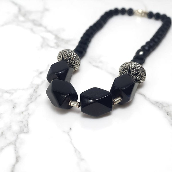 Statement Onyx Necklace - MCA Design by Maria