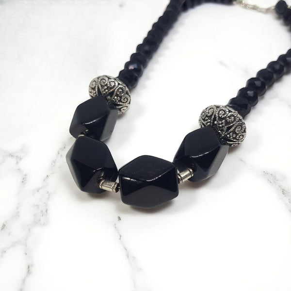 Statement Onyx Necklace - MCA Design by Maria