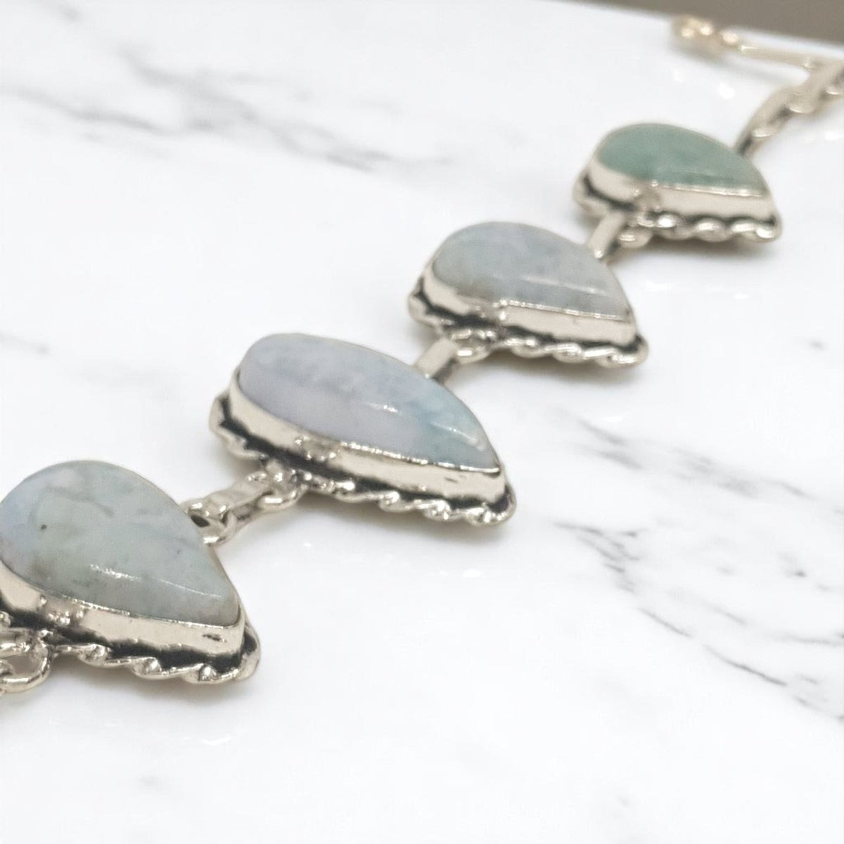 Sterling Silver Larimar Bracelet - MCA Design by Maria