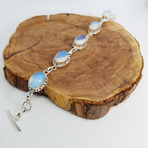 Sterling Silver Opalite Bracelet - MCA Design by Maria