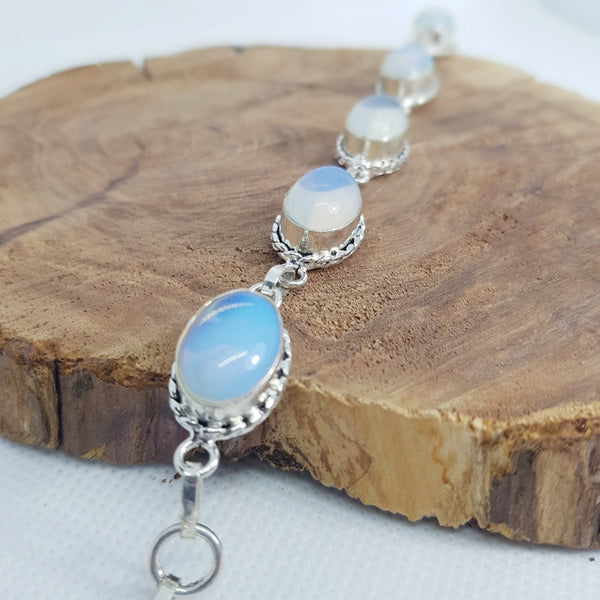 Sterling Silver Opalite Bracelet - MCA Design by Maria