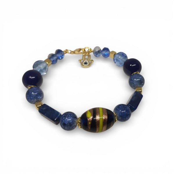 Stylish One of a Kind Blue Quartz Bracelet - MCA Design by Maria