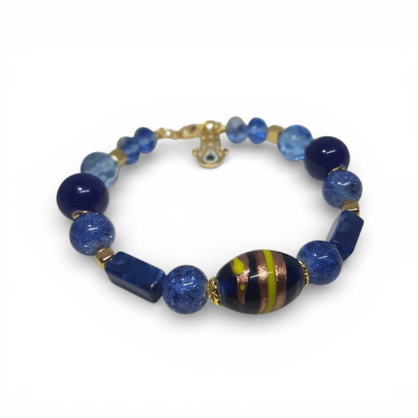 Stylish One of a Kind Blue Quartz Bracelet - MCA Design by Maria