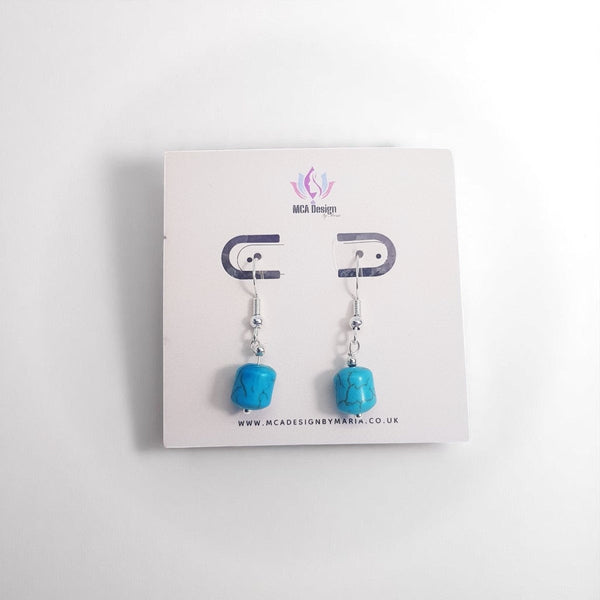 Turquoise Howlite Earrings - MCA Design by Maria