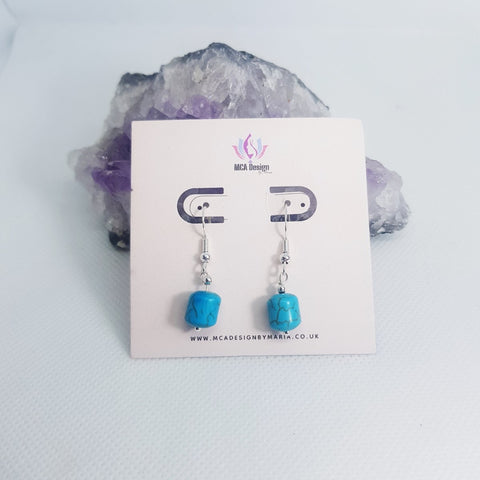 Turquoise Howlite Earrings - MCA Design by Maria