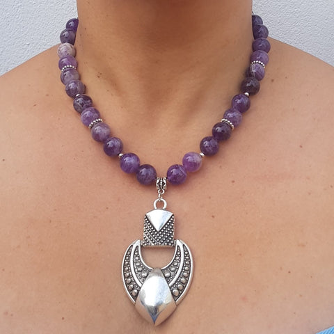 Amethyst Necklace with Pendant