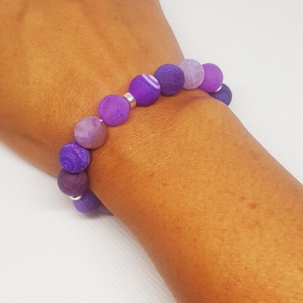Frosted Purple Amethyst Bracelet