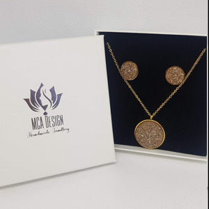 Goldplated Necklace With Matching Earrings - MCA Design by Maria