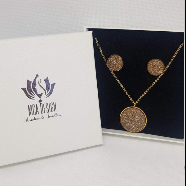 Goldplated Necklace With Matching Earrings - MCA Design by Maria