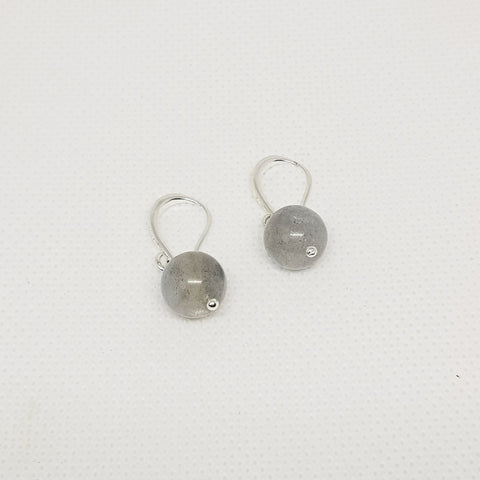 Labradorite Earrings (Silver-Plated) - MCA Design by Maria
