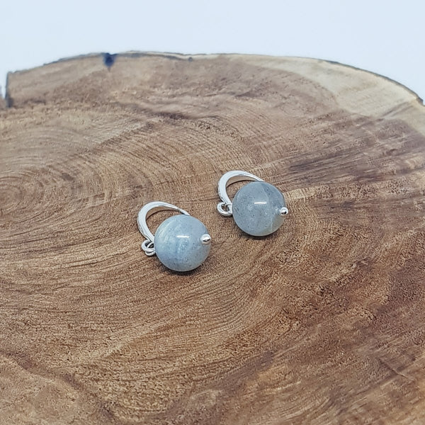 Labradorite Earrings (Silver-Plated) - MCA Design by Maria