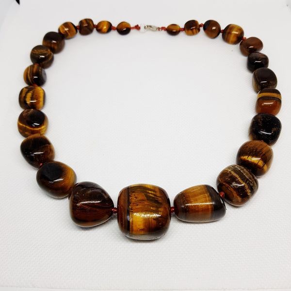 Large Tiger Eye Necklace - MCA Design by Maria