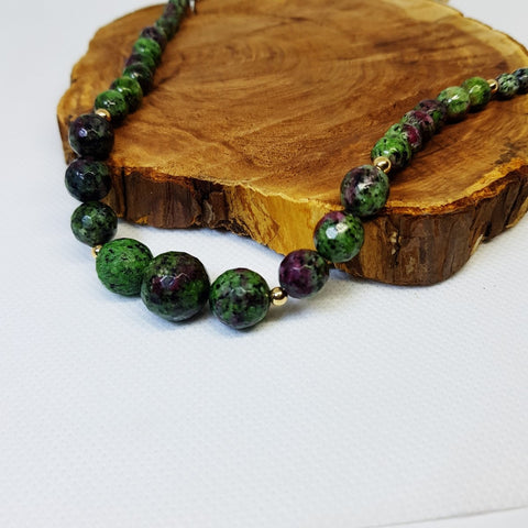 Ruby Zoisite Necklace - MCA Design by Maria