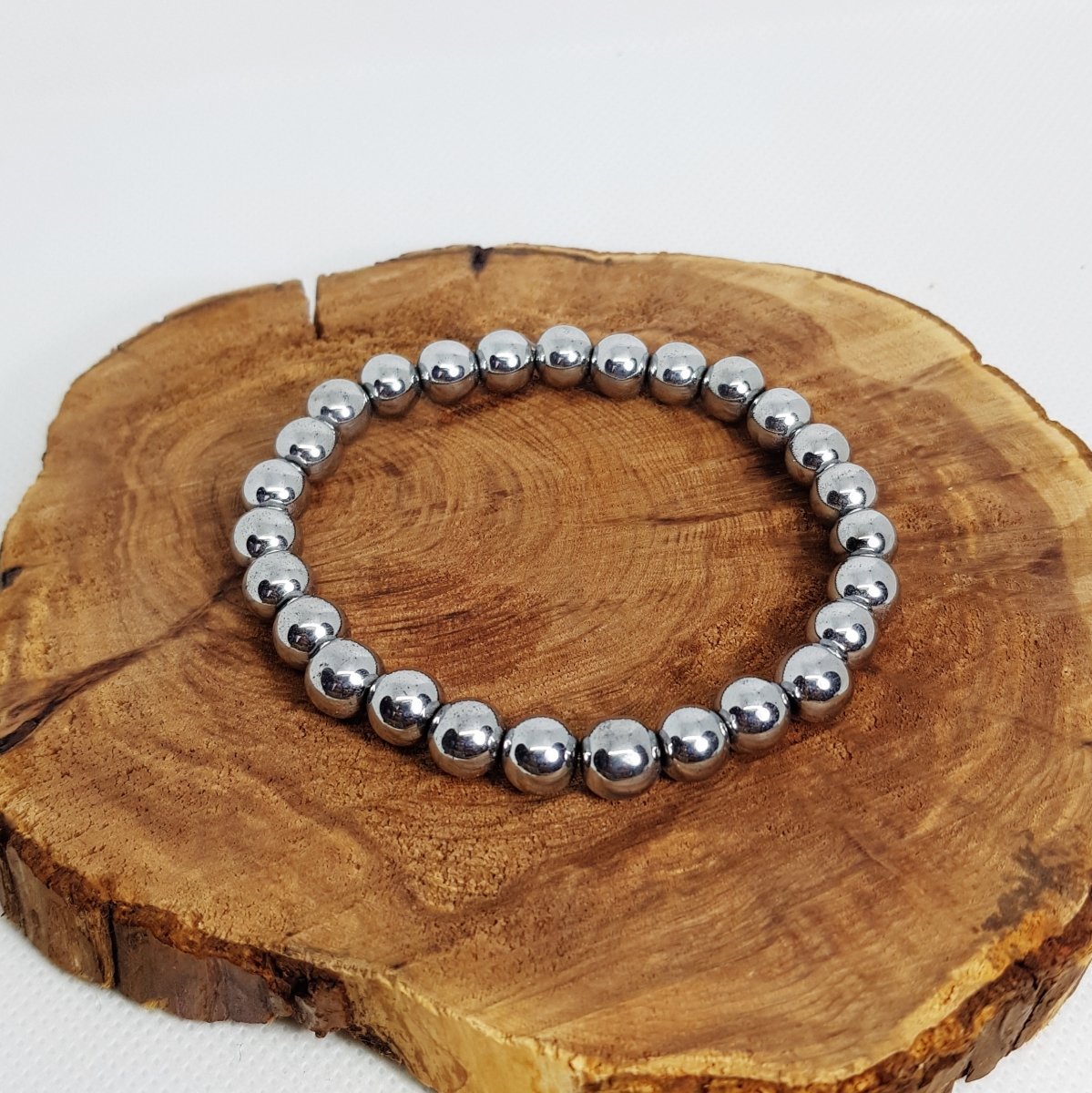 Silver hematite bracelet sale