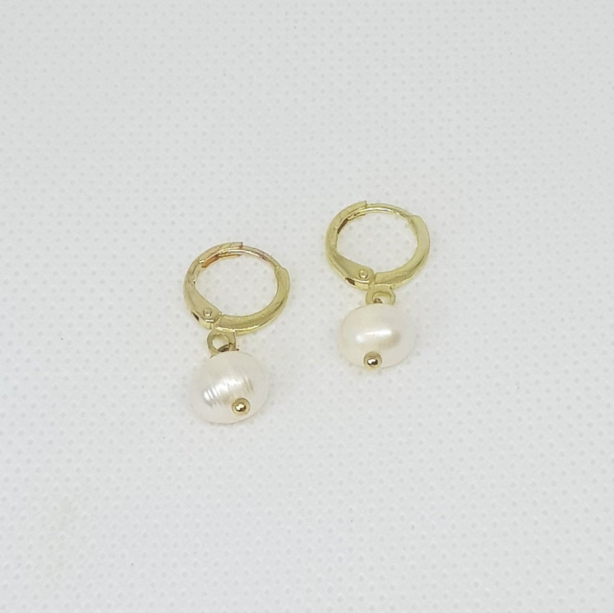 Small Pearl Hoop Earrings - MCA Design by Maria